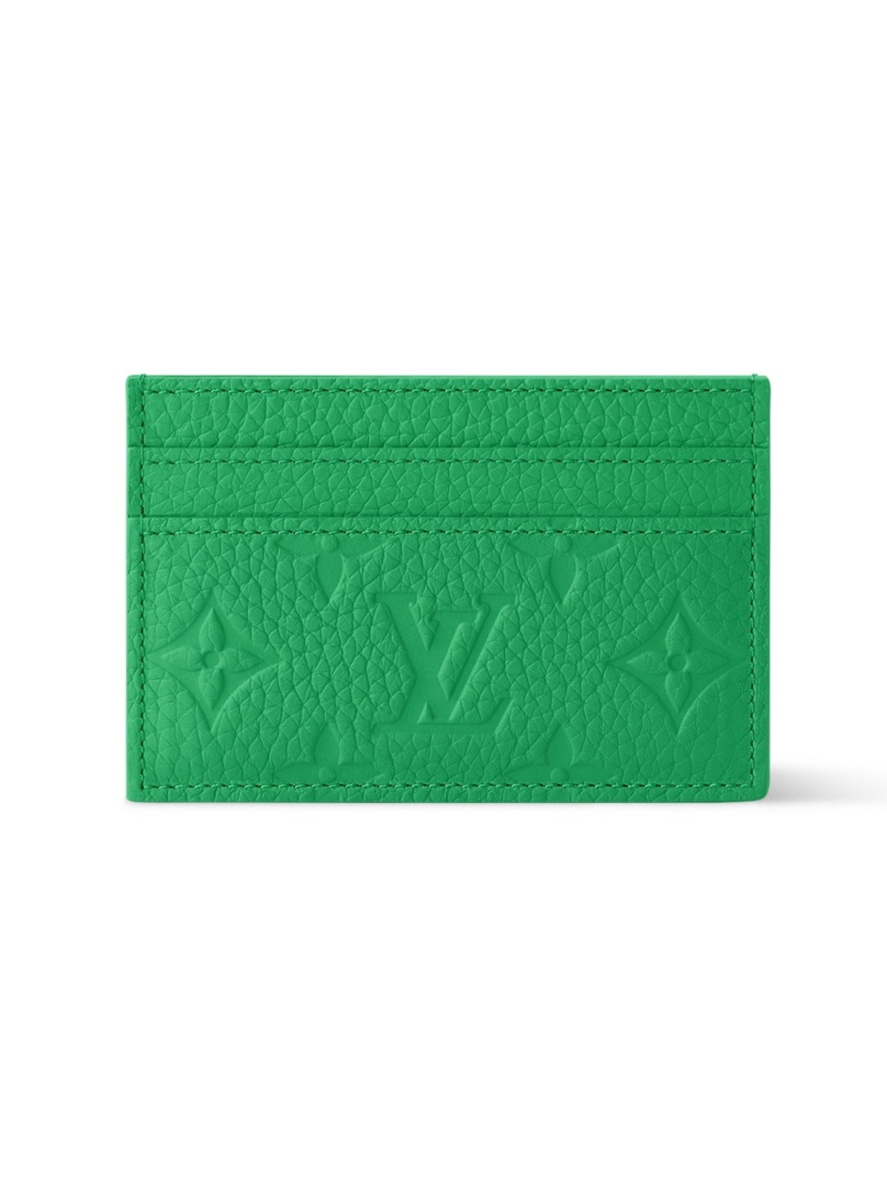NEW Louis Vuitton Double Card Holder Green Taurillon Monogram Leather